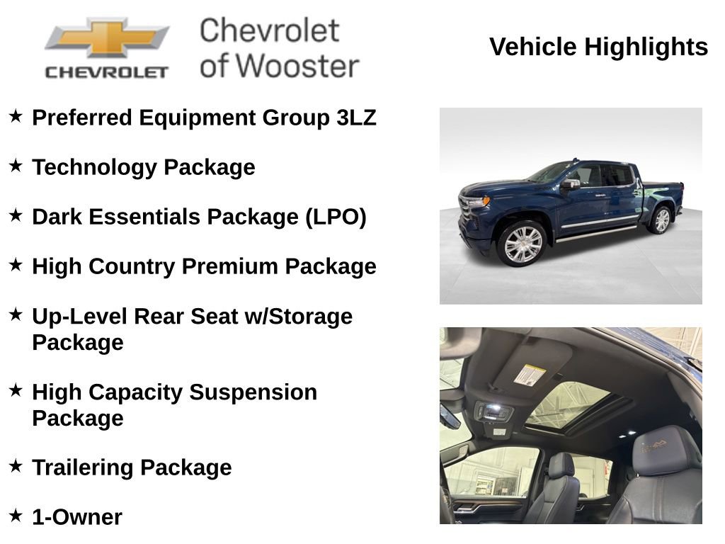 Used 2023 Chevrolet Silverado 1500 High Country w/ High Country Premium Package AWD/4WD image 2