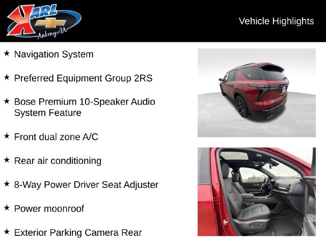 Used 2024 Chevrolet Traverse RS AWD/4WD image 2