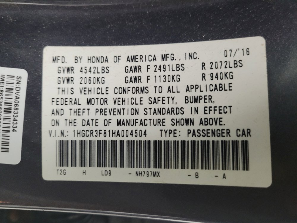 Used 2017 Honda Accord EX-L image 33