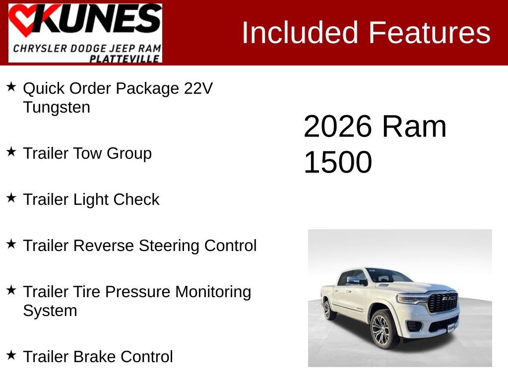 New 2026 RAM 1500 Tungsten w/ Trailer Tow Group image 2