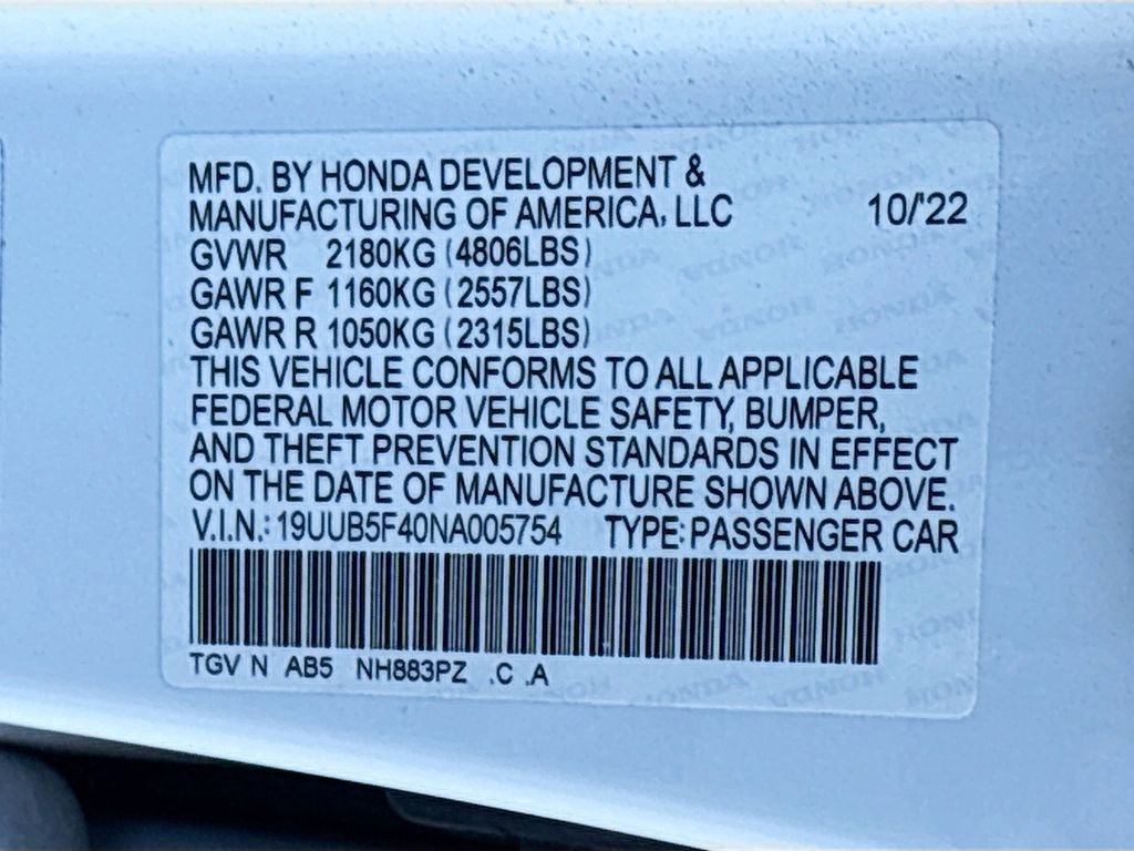 Used 2022 Acura TLX w/ Technology Package FWD image 33