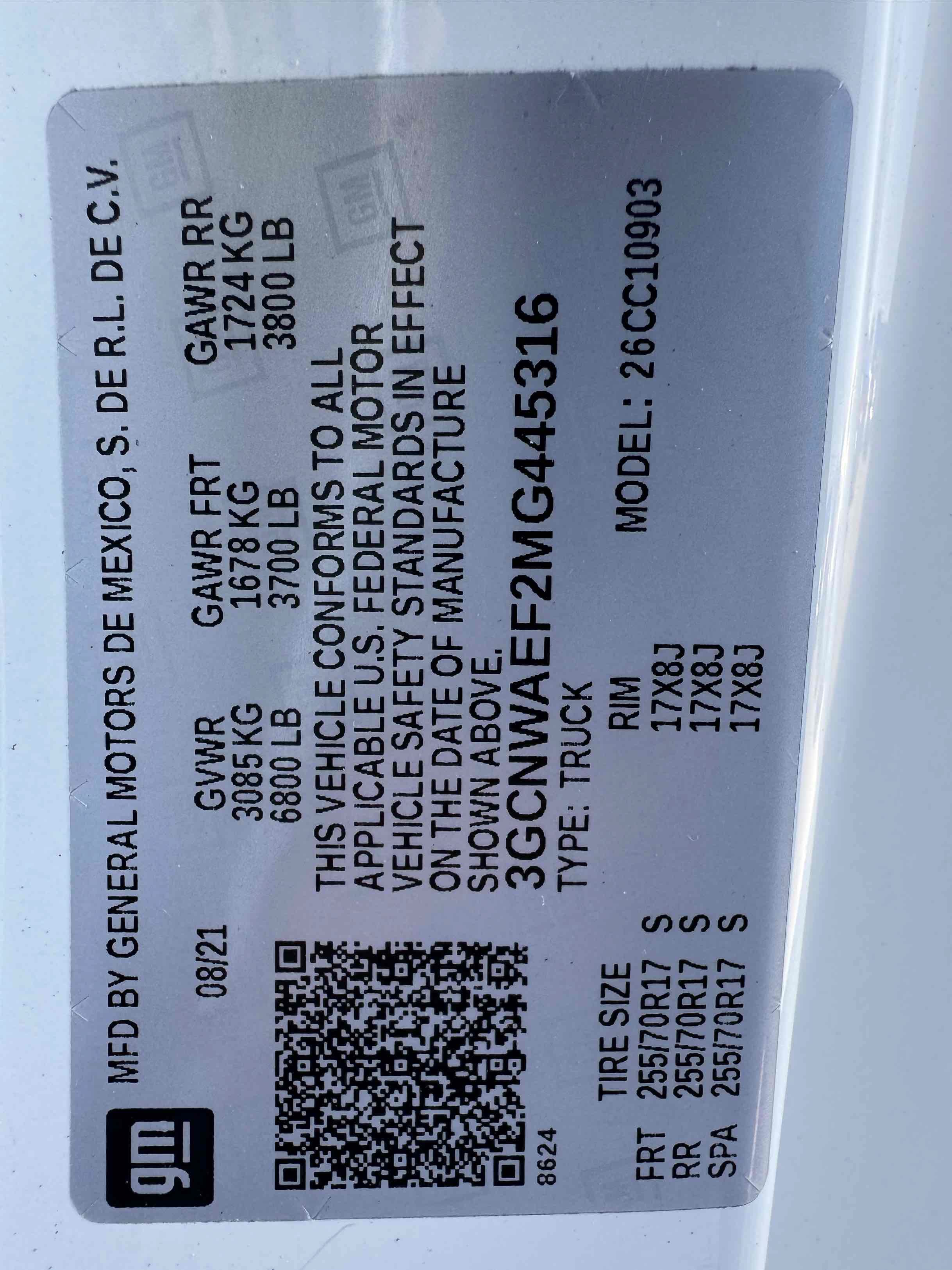 Used 2021 Chevrolet Silverado 1500 W/T w/ WT Fleet Convenience Package RWD image 17