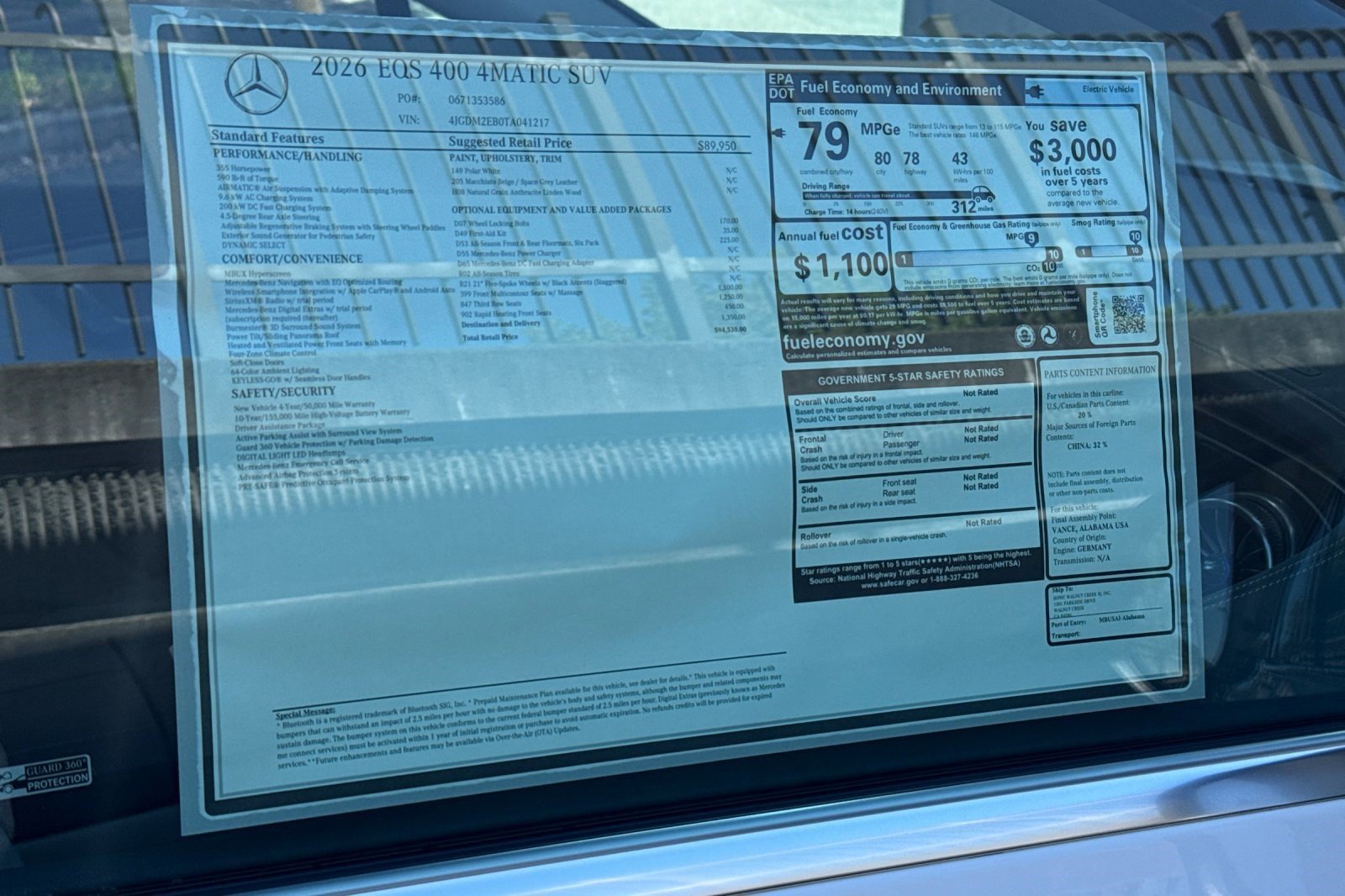 New 2026 Mercedes-Benz EQS 400 4MATIC SUV image 29