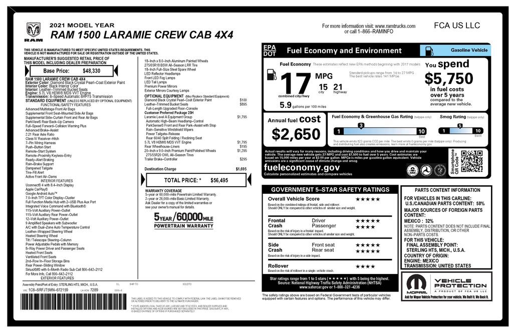 Used 2021 RAM 1500 Laramie AWD/4WD image 4