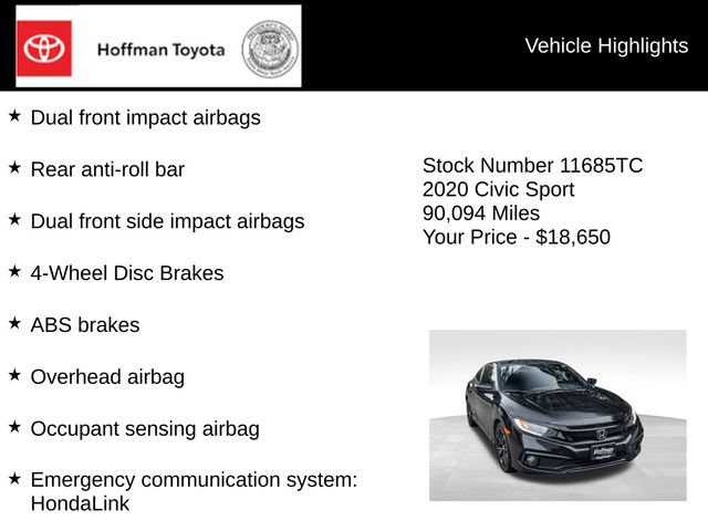 Used 2020 Honda Civic Sport image 15