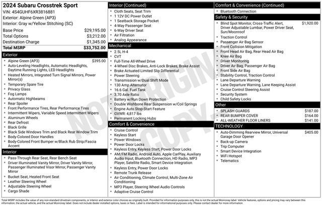 Used 2024 Subaru Crosstrek 2.5i Sport image 7