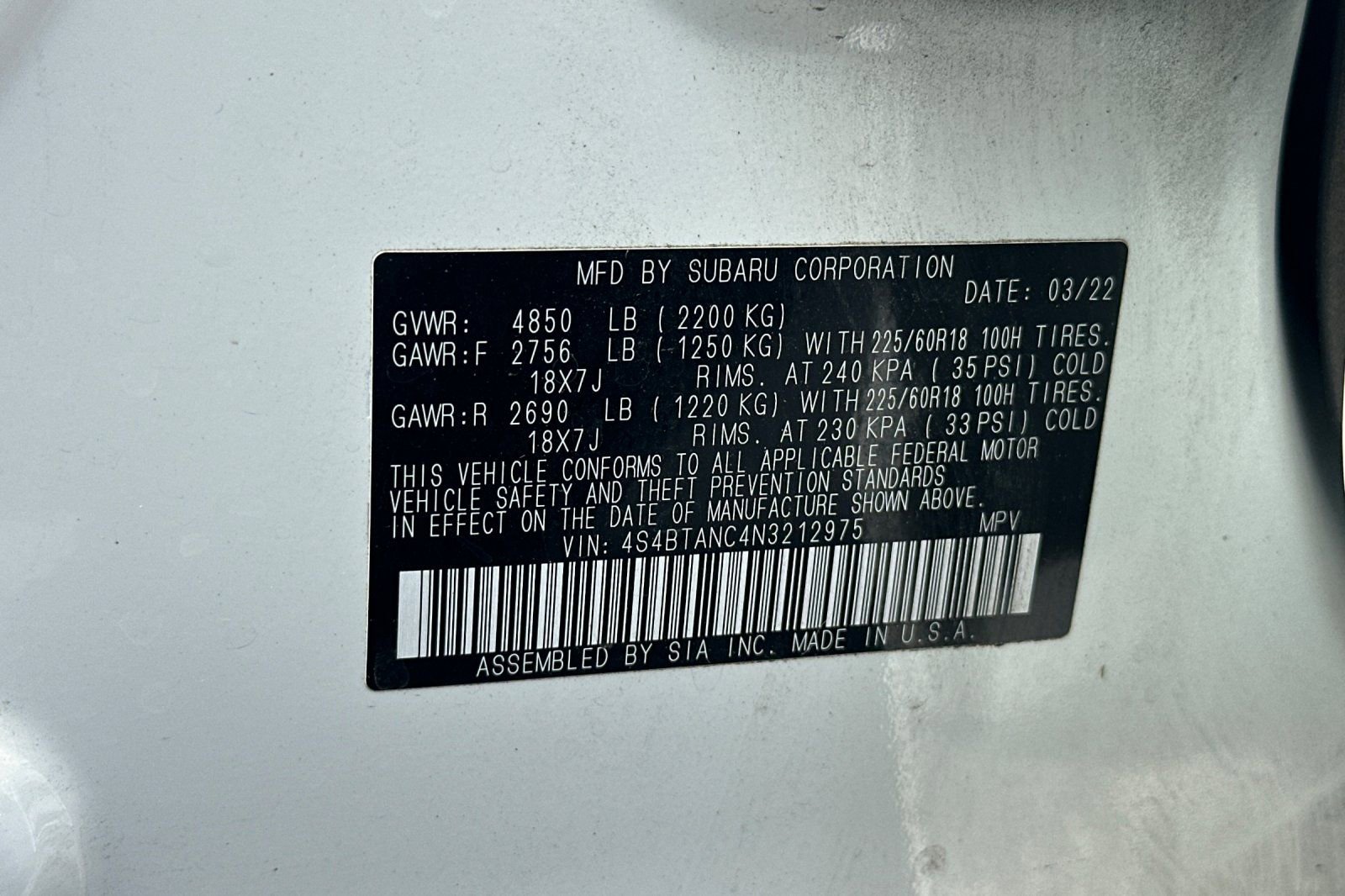 Used 2022 Subaru Outback Limited AWD/4WD image 40