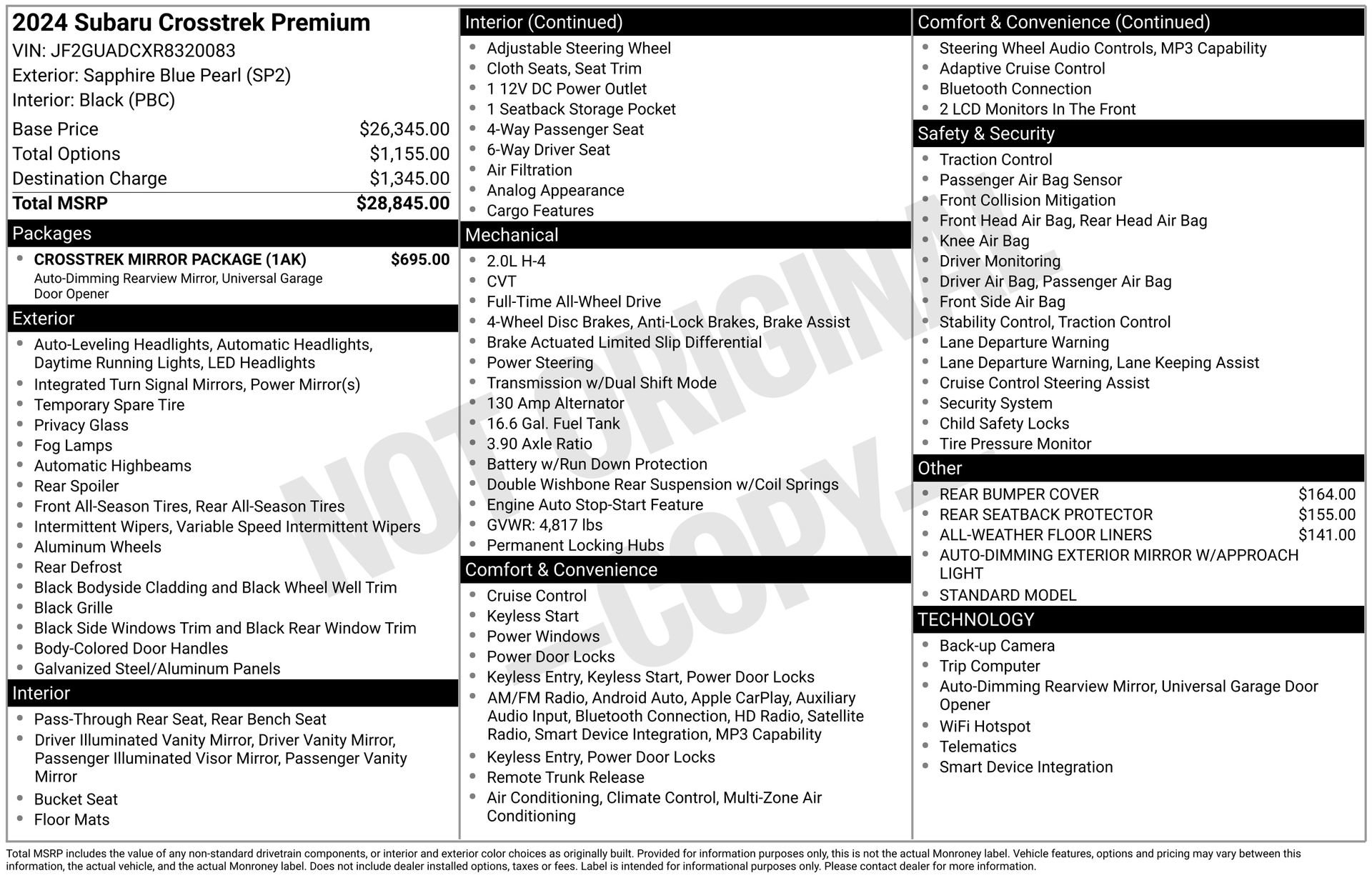 Used 2024 Subaru Crosstrek 2.0i Premium w/ Crosstrek Mirror Package image 5
