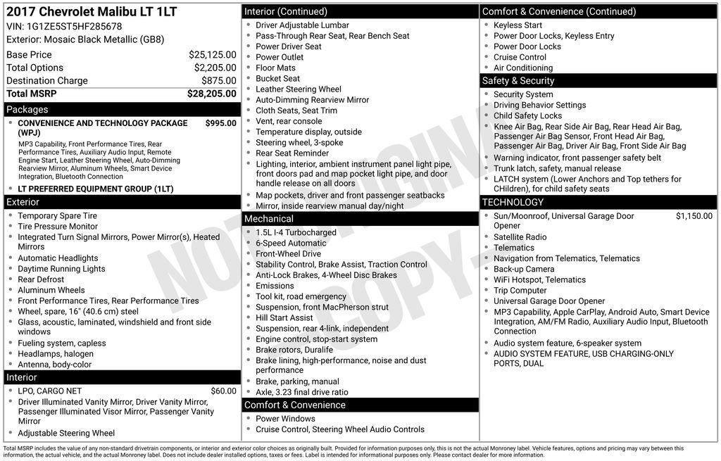 Used 2017 Chevrolet Malibu LT image 4