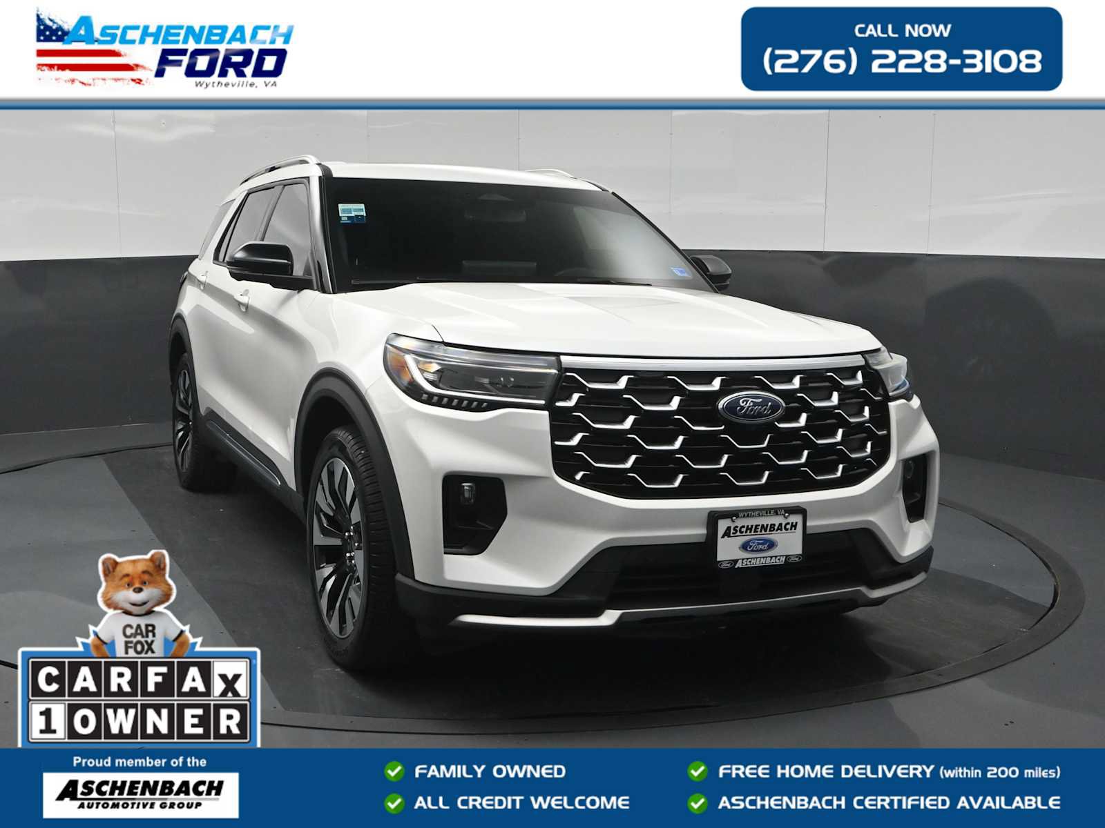Certified 2026 Ford Explorer Platinum w/ LUX Leather Package