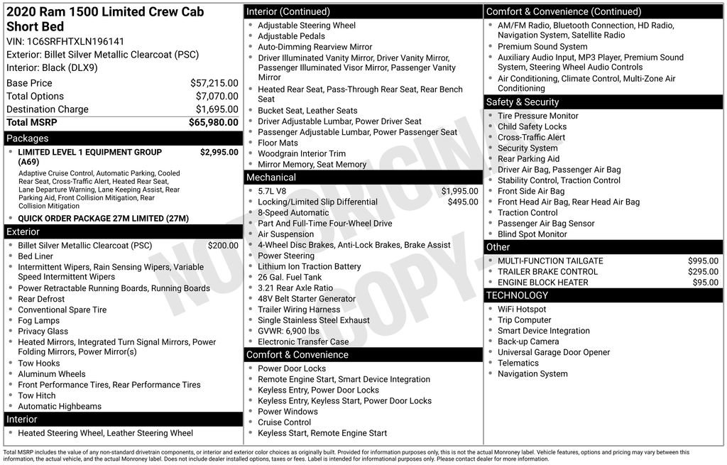 Used 2020 RAM 1500 Limited image 4