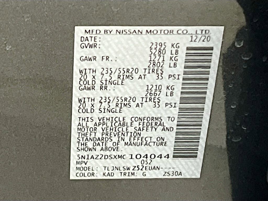 Used 2021 Nissan Murano Platinum w/ Cargo Package image 34