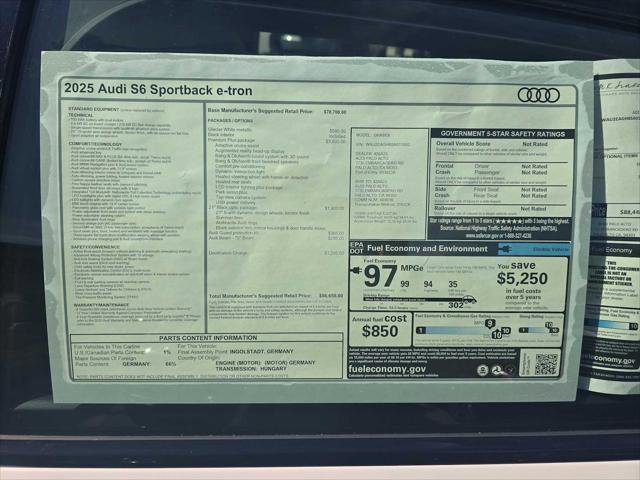 New 2025 Audi S6 e-tron Premium Plus AWD/4WD image 20