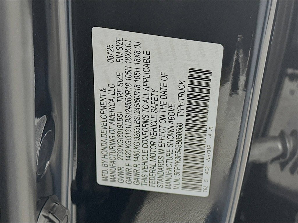 New 2025 Honda Ridgeline RTL image 30