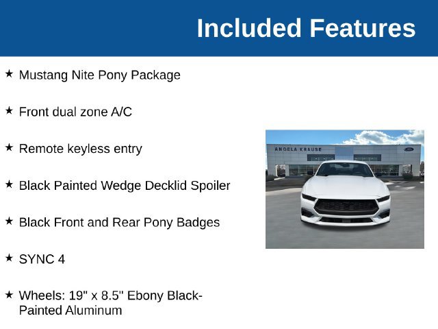 New 2026 Ford Mustang Coupe w/ Mustang Nite Pony Package RWD image 4