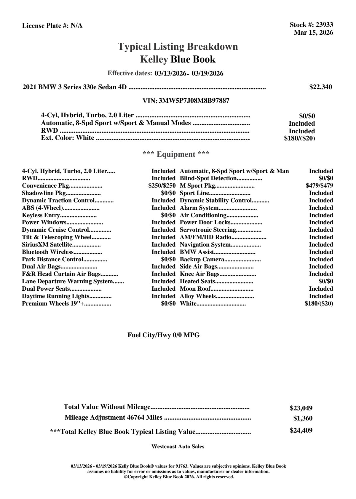 Used 2021 BMW 330e w/ M Sport Package image 4