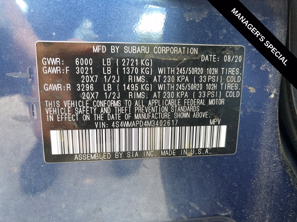 Used 2021 Subaru Ascent Limited w/ Technology Package AWD/4WD image 31