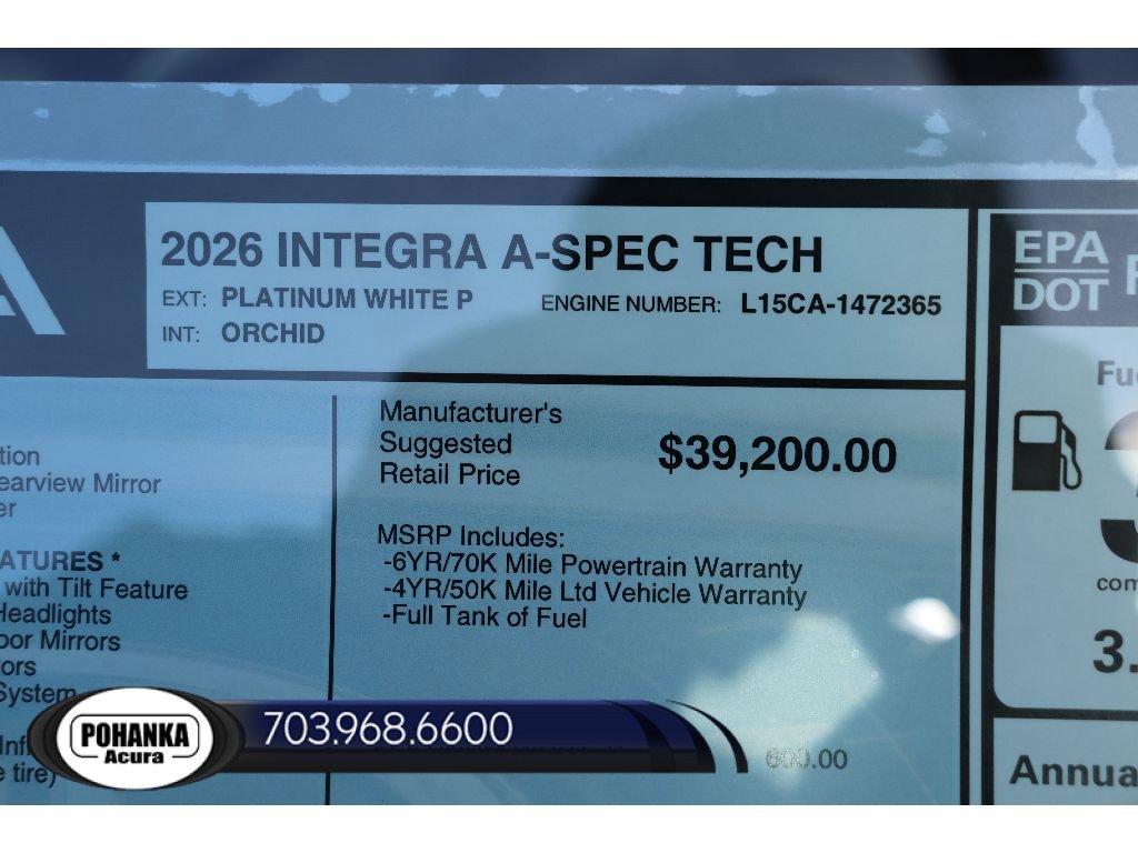 New 2026 Acura Integra A-Spec w/ Technology Package FWD image 40