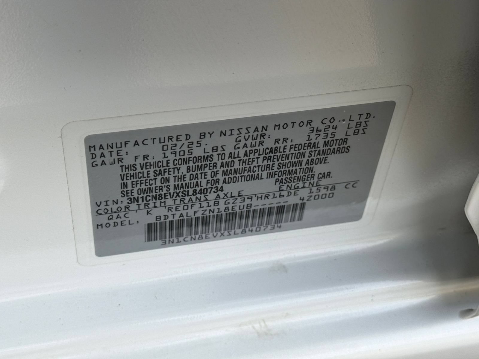 Used 2025 Nissan Versa SV FWD image 24