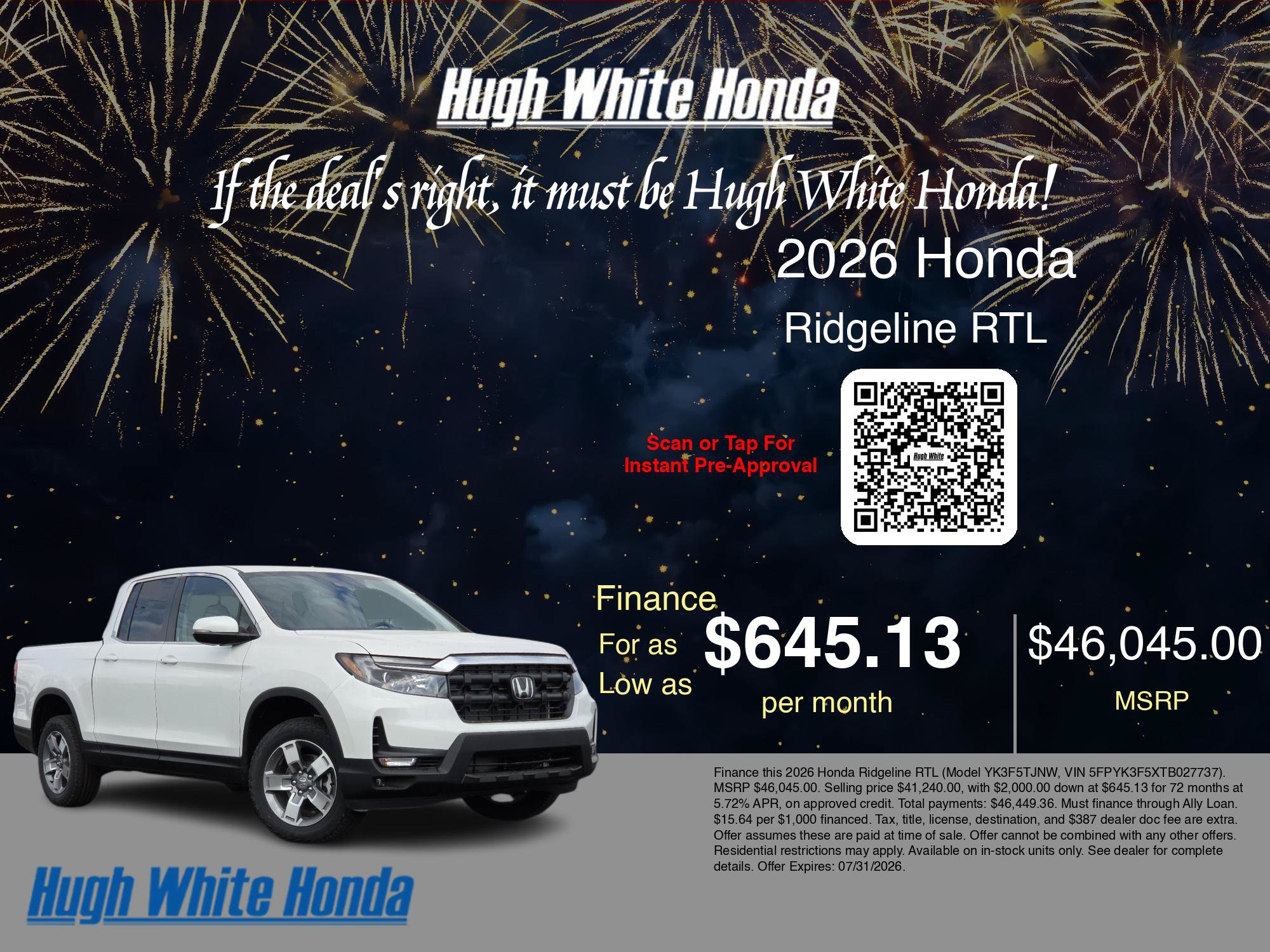 New 2026 Honda Ridgeline RTL image 6