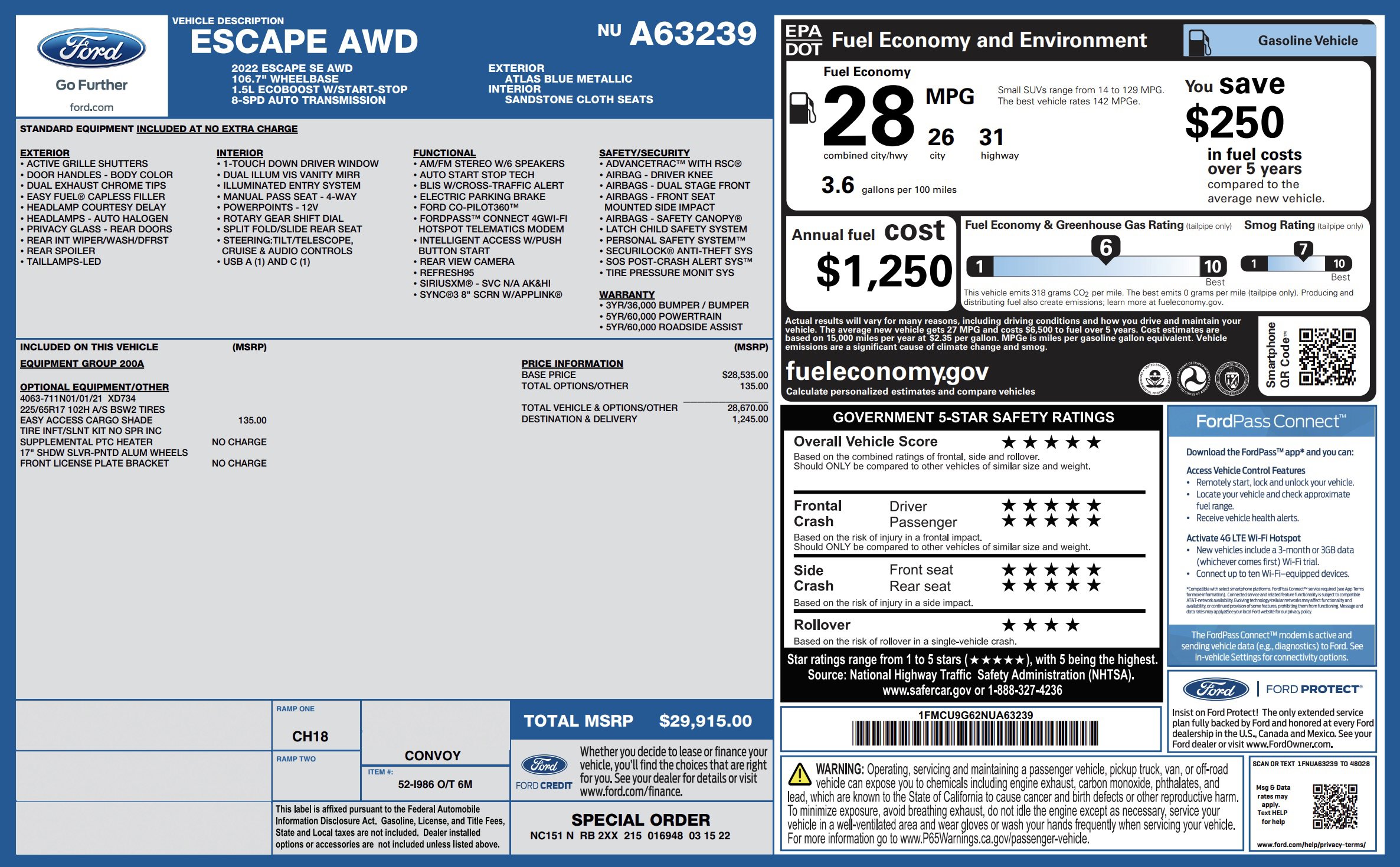 Used 2022 Ford Escape SE image 6