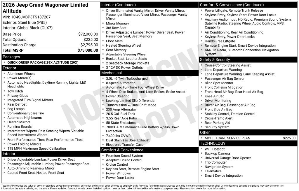 New 2026 Jeep Grand Wagoneer Limited AWD/4WD image 7