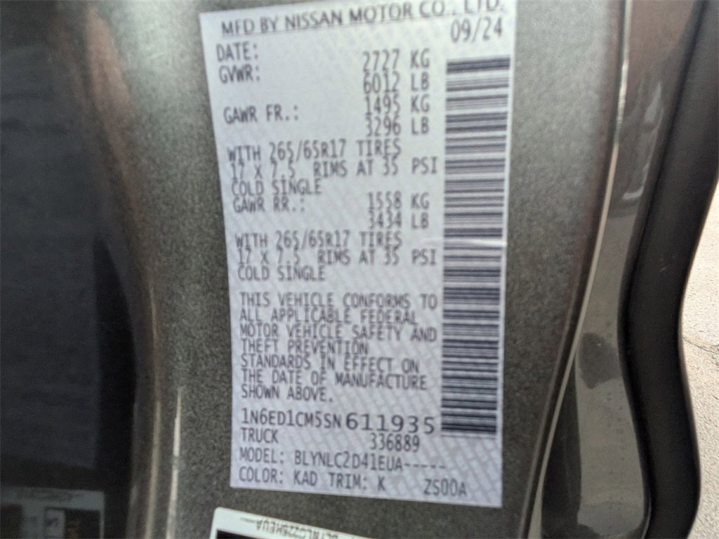 Used 2025 Nissan Frontier SV w/ SV Convenience Package image 23