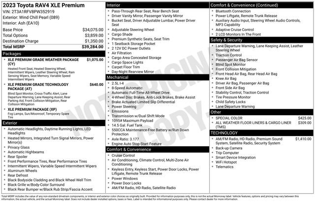 Used 2023 Toyota RAV4 XLE Premium AWD/4WD image 12