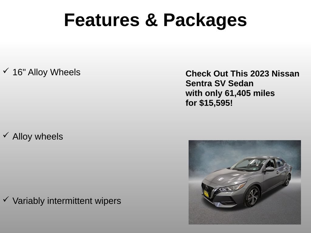 Used 2023 Nissan Sentra SV w/ All-Weather Package FWD image 21