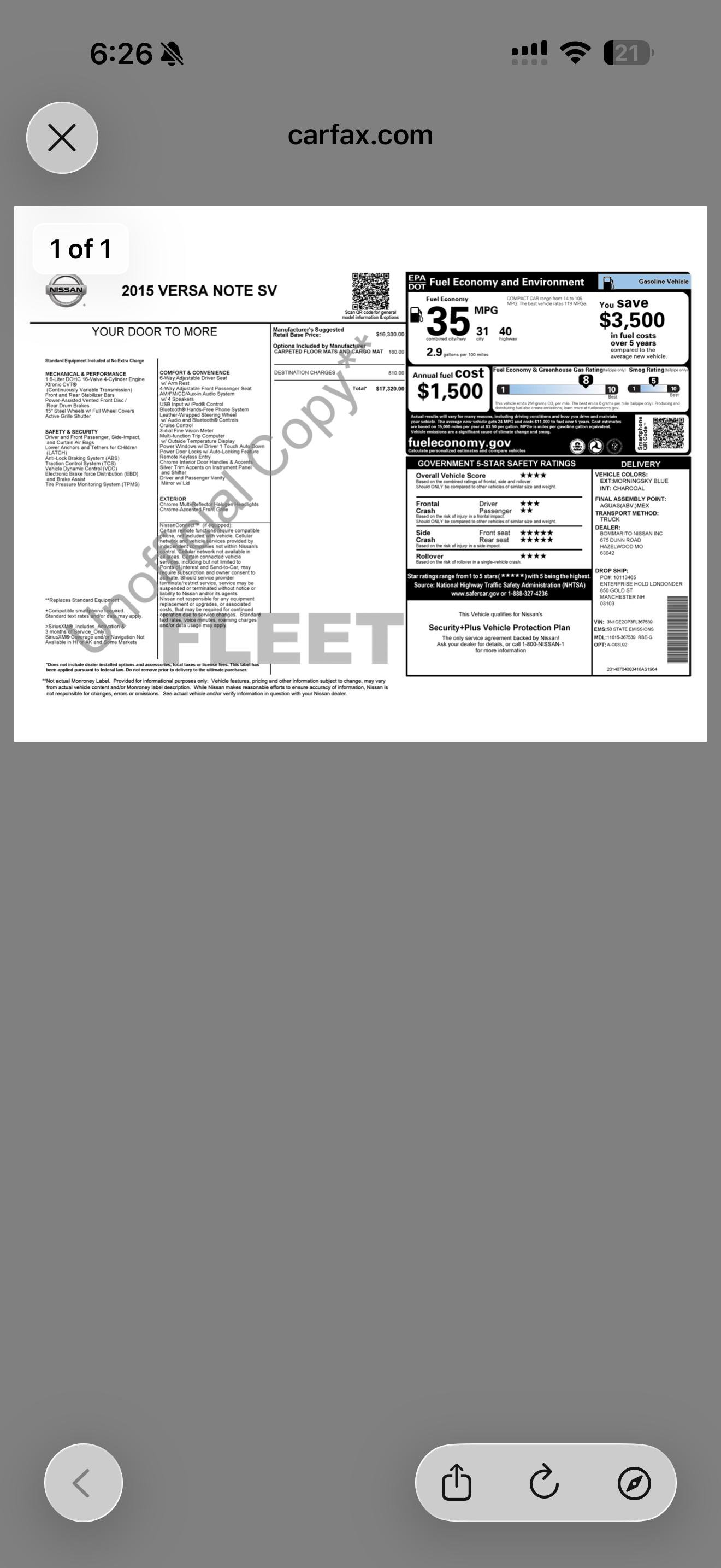 Used 2015 Nissan Versa Note SV image 3