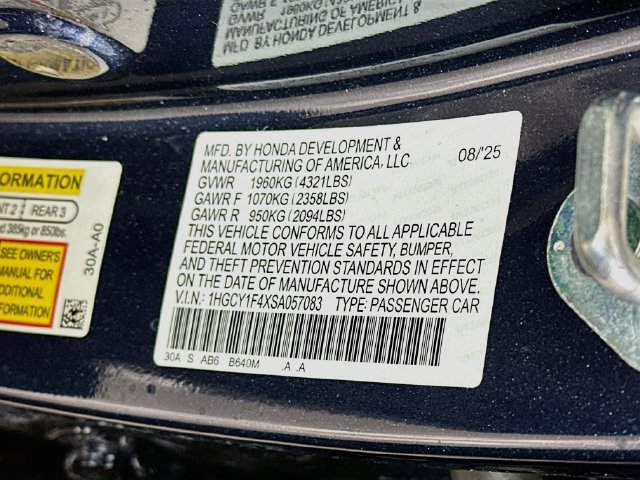Certified 2025 Honda Accord SE image 34