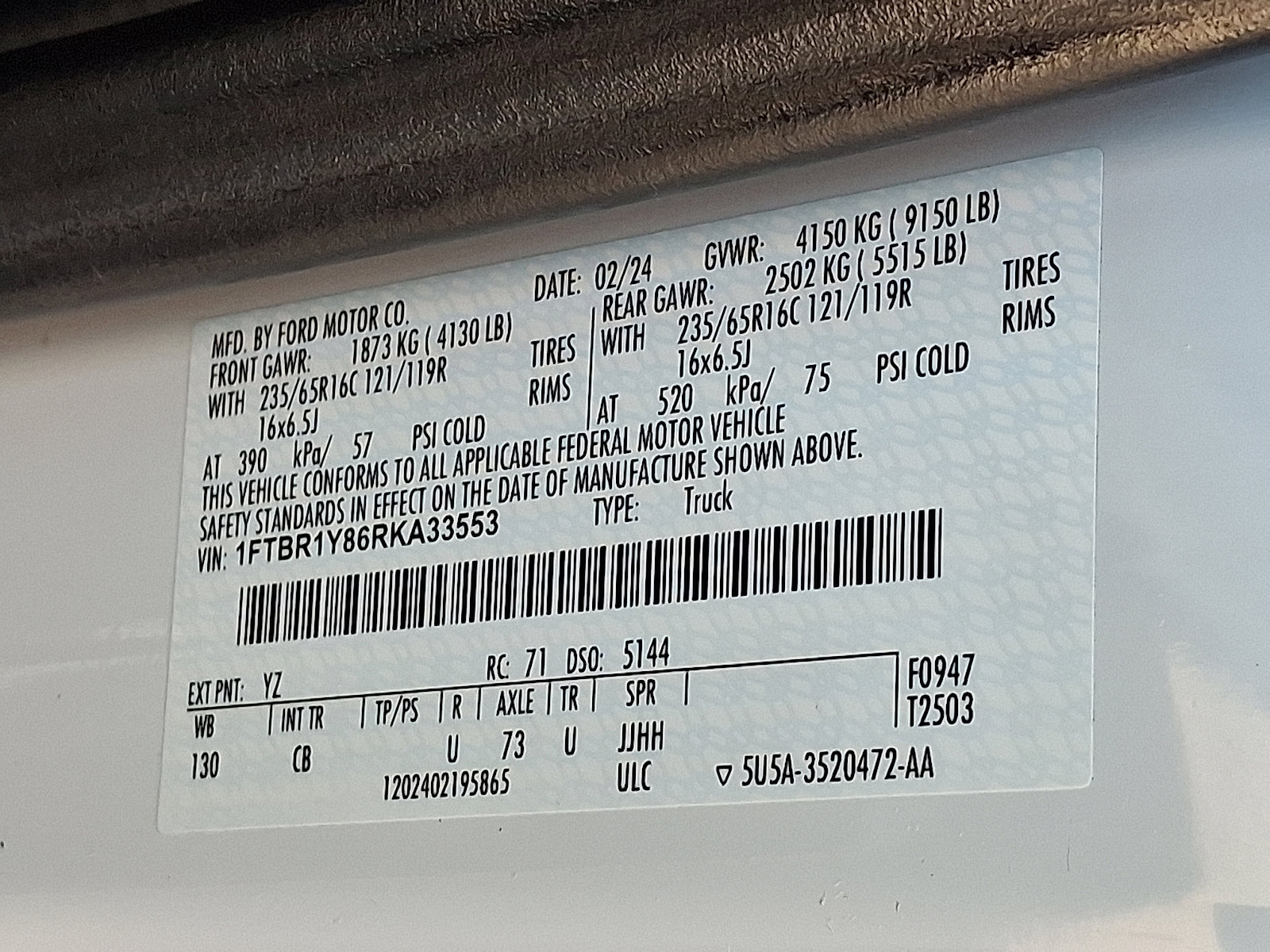 Certified 2024 Ford Transit 250 Low Roof w/ Exterior Upgrade Package image 25