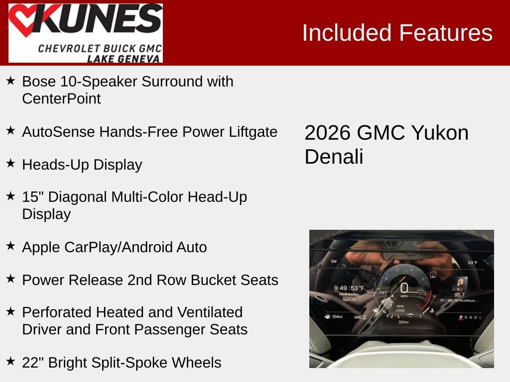 New 2026 GMC Yukon Denali AWD/4WD image 3
