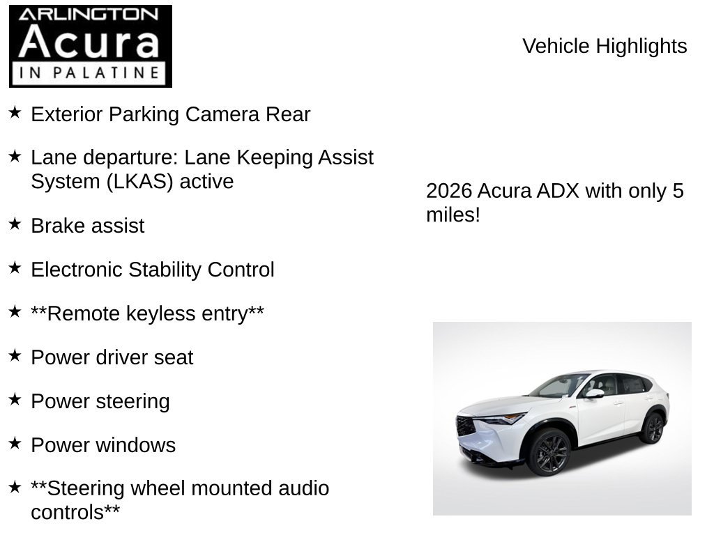 New 2026 Acura ADX A-Spec AWD/4WD image 7