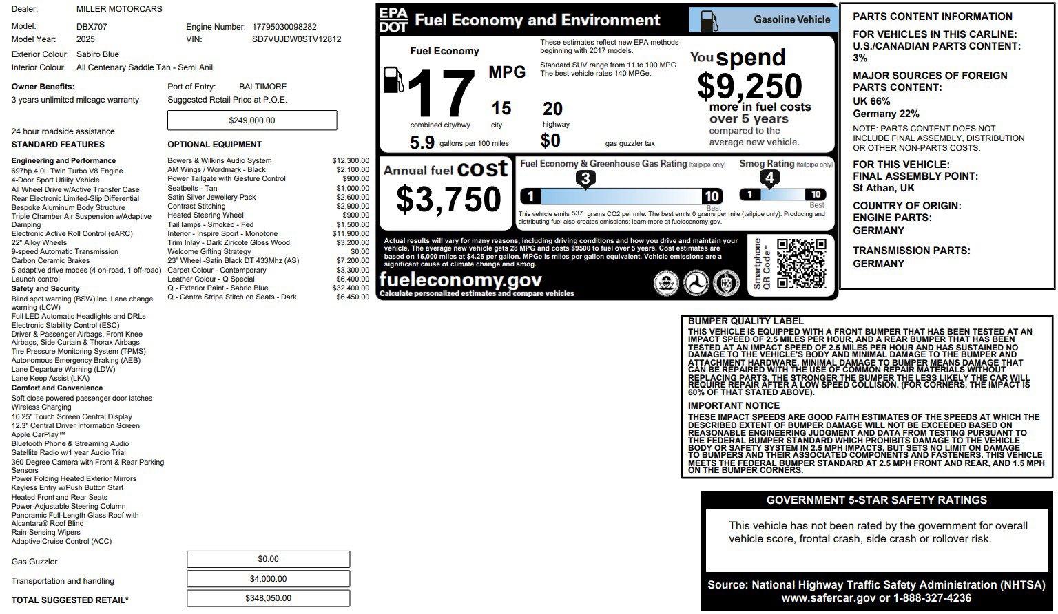 Used 2025 Aston Martin DBX 707 image 27