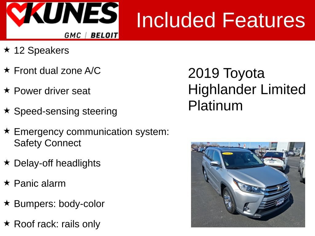 Used 2019 Toyota Highlander Limited Platinum AWD/4WD image 3