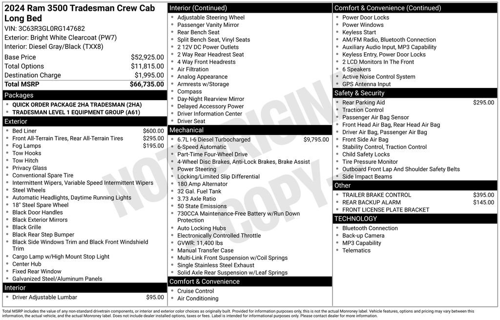 Certified 2024 RAM 3500 Tradesman image 44