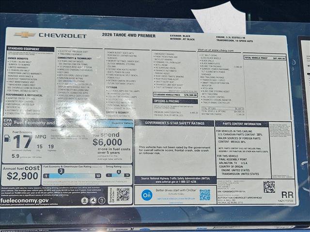 New 2026 Chevrolet Tahoe Premier image 16