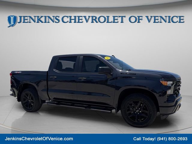 Certified 2023 Chevrolet Silverado 1500 Custom w/ LPO, Dark Essentials Package AWD/4WD image 2