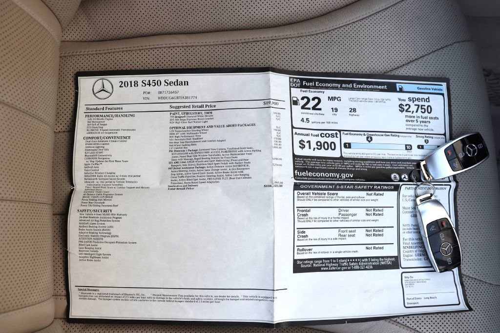 Used 2018 Mercedes-Benz S 450 Sedan image 88