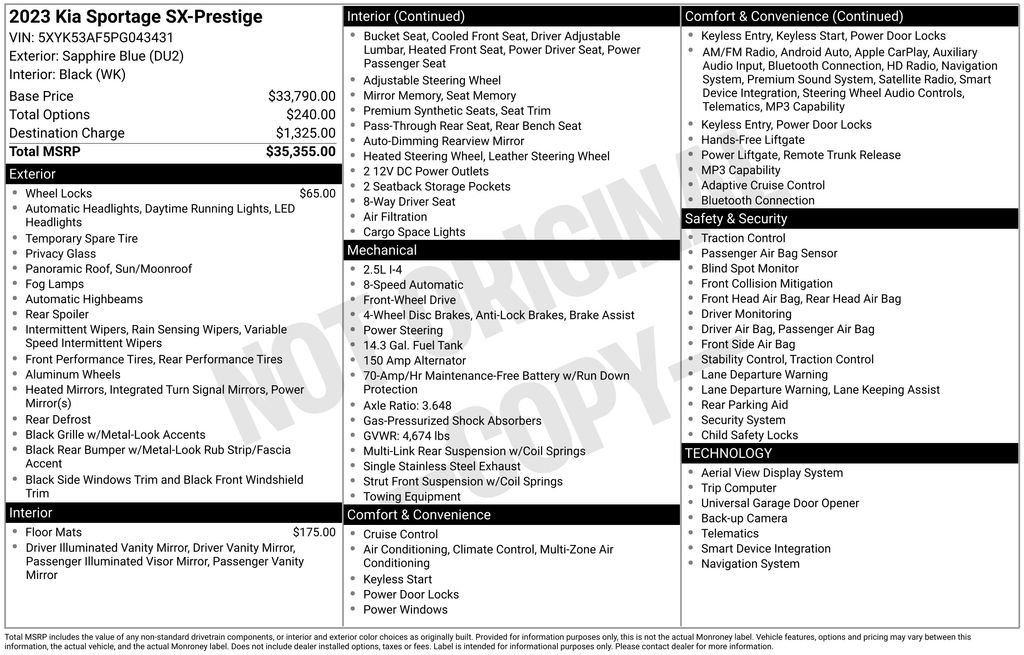 Used 2023 Kia Sportage SX FWD image 6