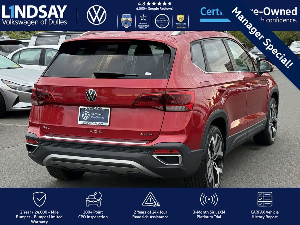 Certified 2022 Volkswagen Taos SEL w/ Panoramic Sunroof Package image 7