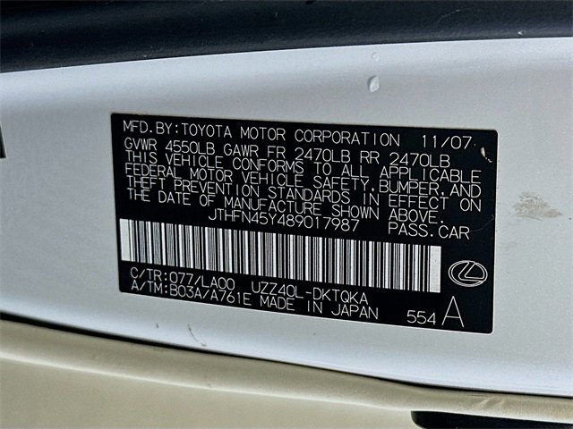 Used 2008 Lexus SC 430 Convertible image 30