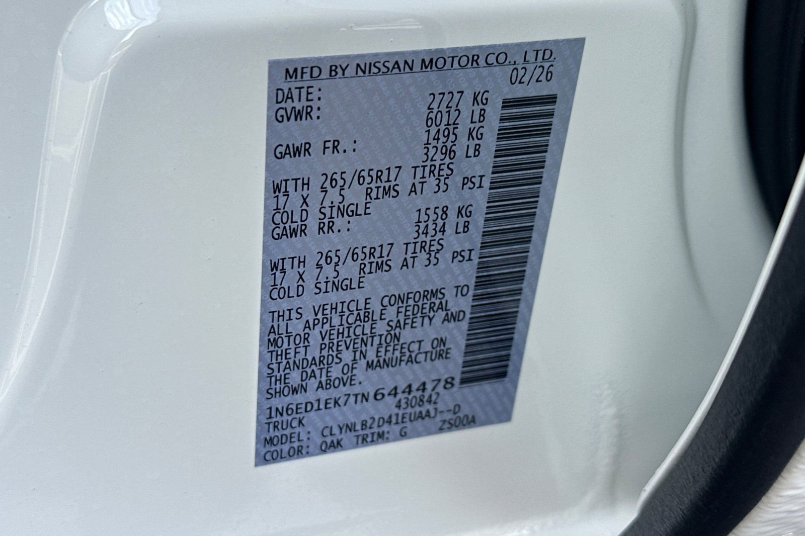 New 2026 Nissan Frontier SV image 34