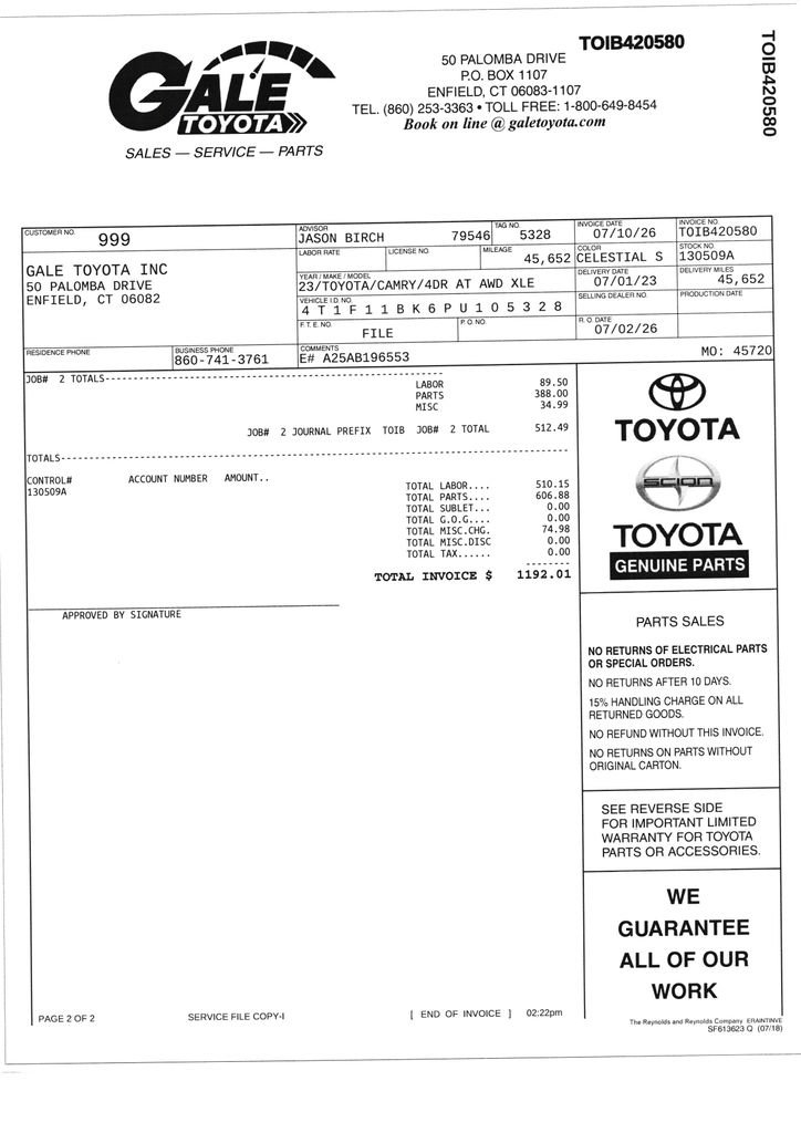 Used 2023 Toyota Camry XLE w/ Navigation Package AWD/4WD image 13