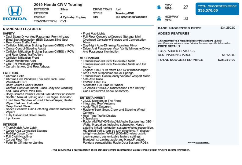 Used 2019 Honda CR-V Touring image 3
