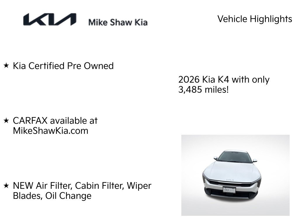 Certified 2026 Kia K4 EX FWD image 6
