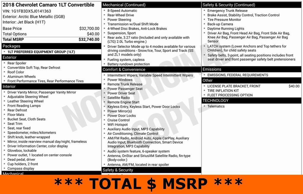 Used 2018 Chevrolet Camaro LT image 3