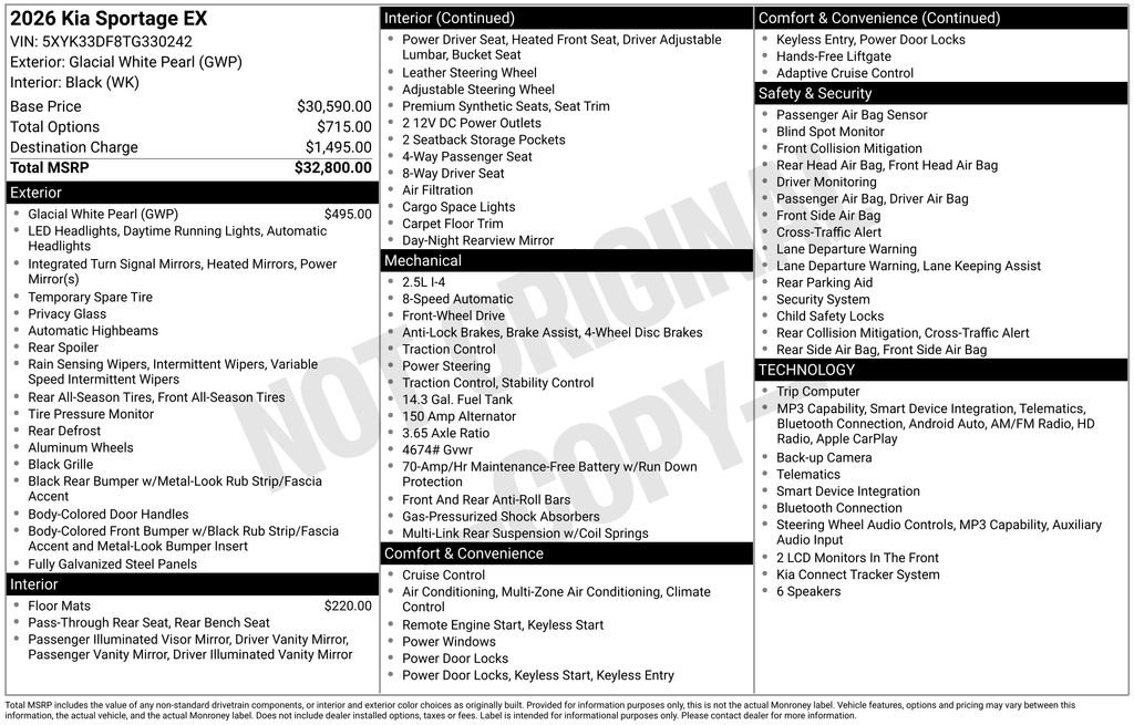 Certified 2026 Kia Sportage EX FWD image 8