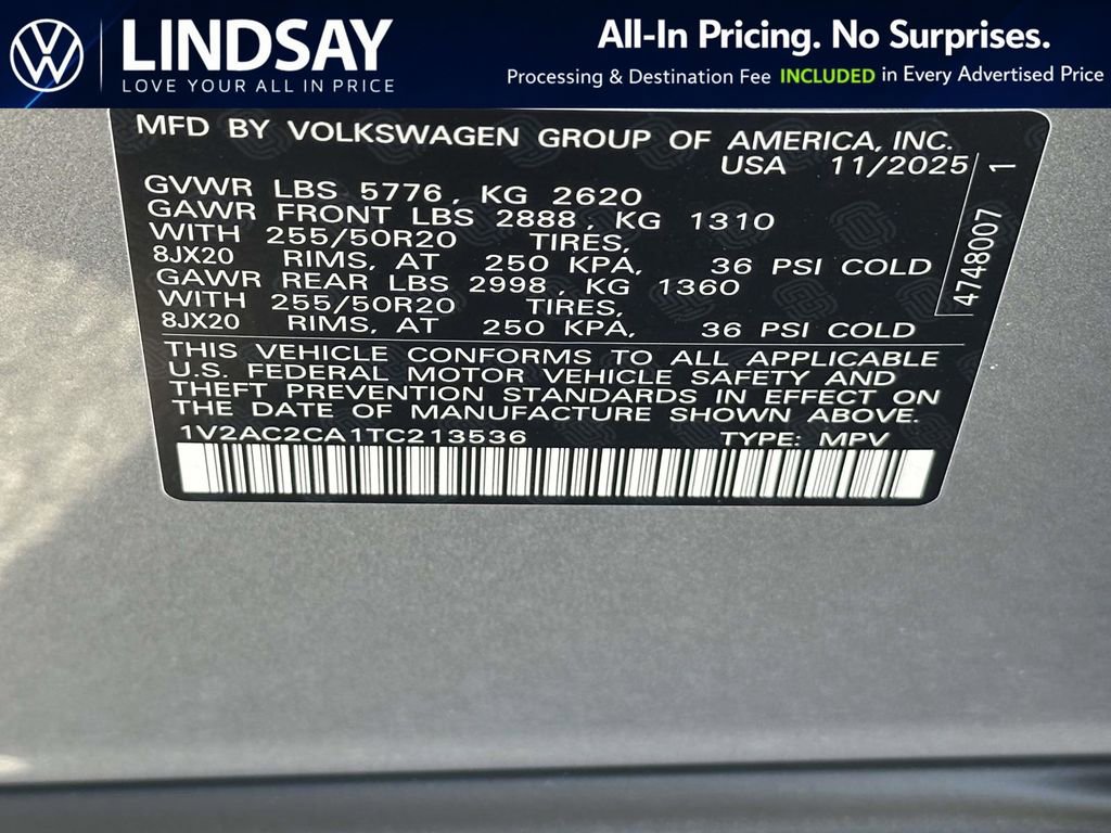 New 2026 Volkswagen Atlas Cross Sport SEL R-Line image 22